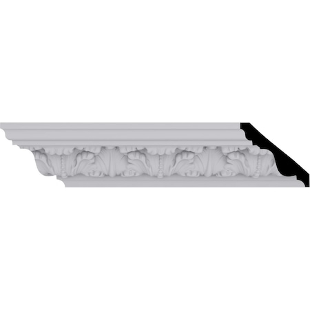 Ekena Millwork 3 1/4"H x 3 1/2"P x 4 7/8"F x 94 1/2"L, (4 7/8" Repeat), Colton Acanthus Crown Moulding MLD03X04X04CO